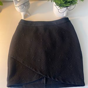 Black mini skirt